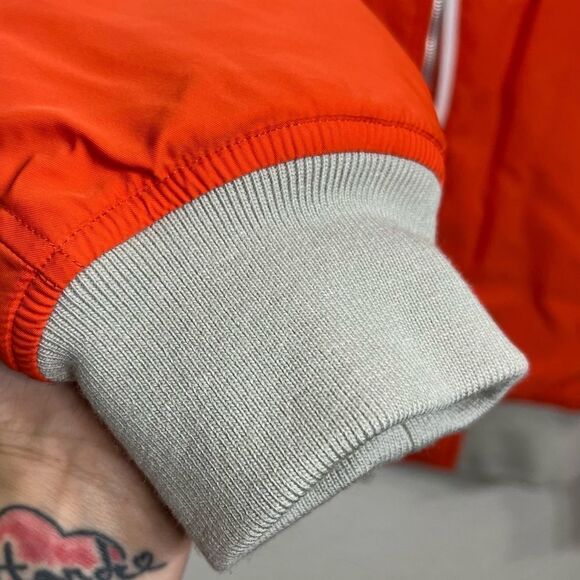 Rag & Bone Georgie Bomber Jacket Orange Nylon Technical Bomber Coat Size M - Picture 12 of 15